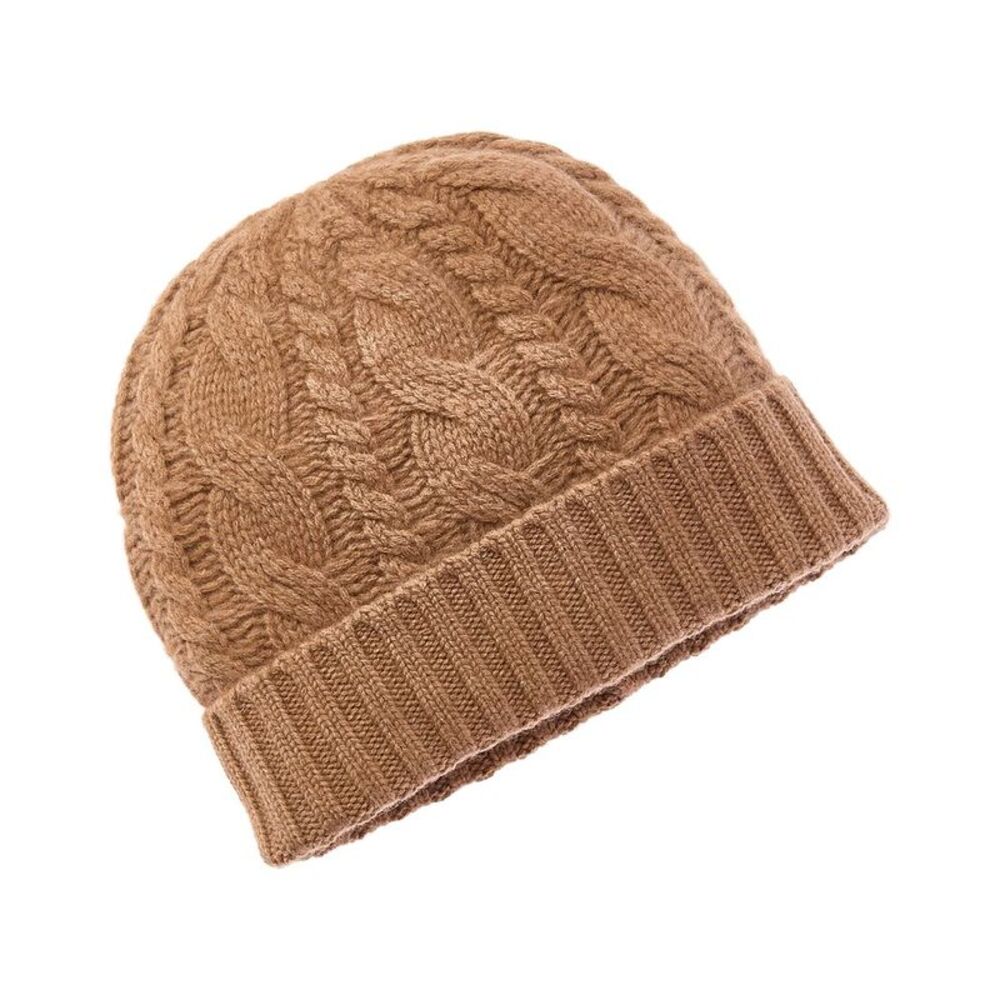 Sofiacashmere Cable Cashmere Hat, Brown